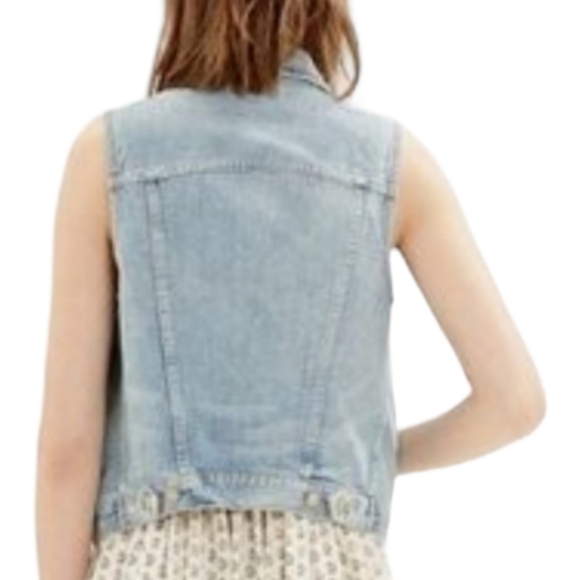 MADEWELL light wash jean denim vest - Picture 4 of 9
